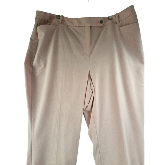 Calvin Klein Women's Dress Pants Cropped Flat Front Pink Size 18 Career Office - Picture 3 of 8